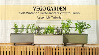 Self-Watering Herb Planter Box with Trellis Assembly Tutorial | Vego Garden
