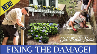 Historic Home Repairs: We BADLY damaged our porch (you’ll see why)! + Formal Gardening & New Hoses!