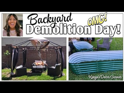 It's Demolition Day | Backyard Projects | Vego Raised Garden Beds | Kenya's Decor Corner