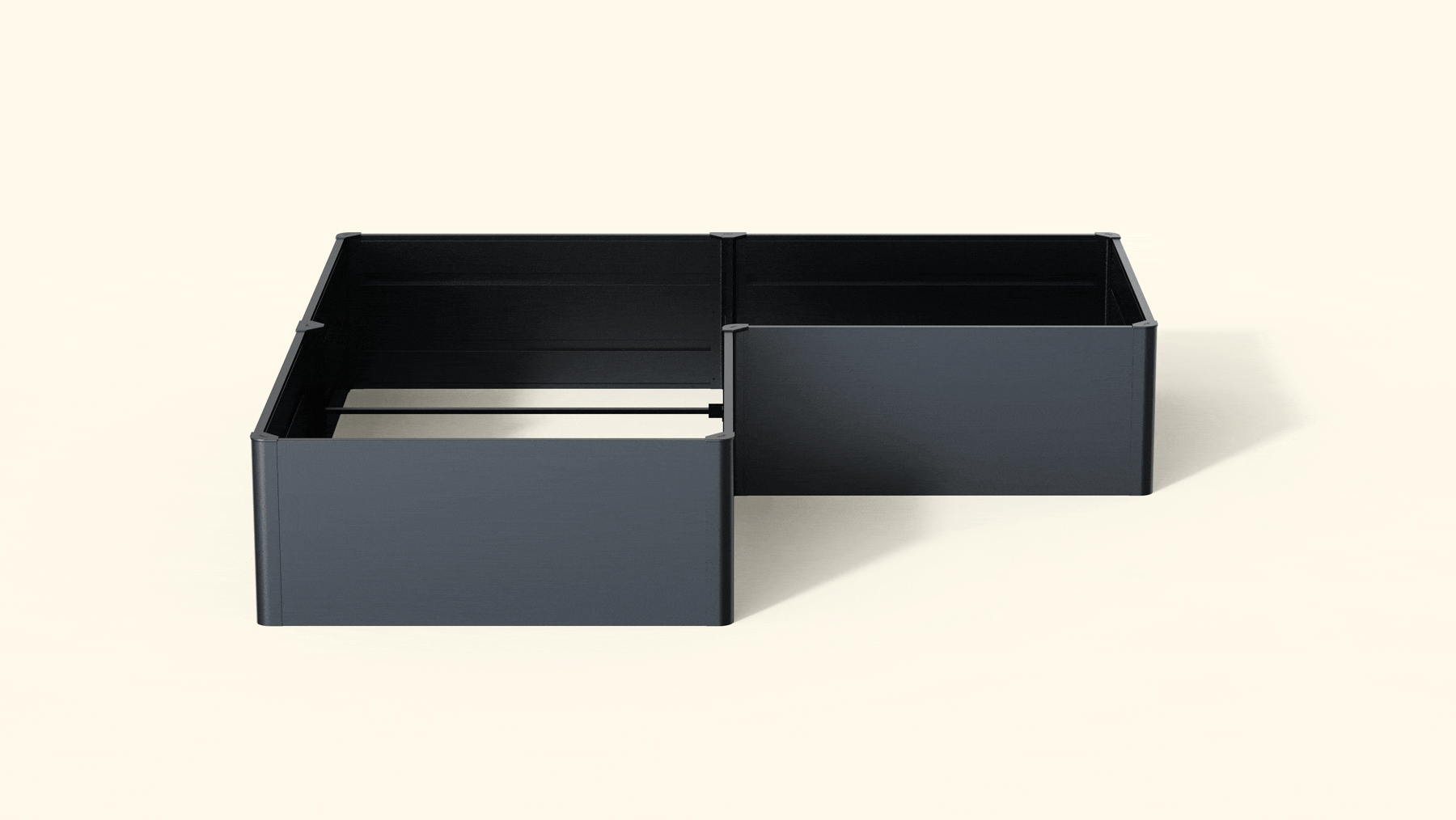 Modern L Shapped 83" x 83" Metal Raised Garden Bed Building Instruction GIF