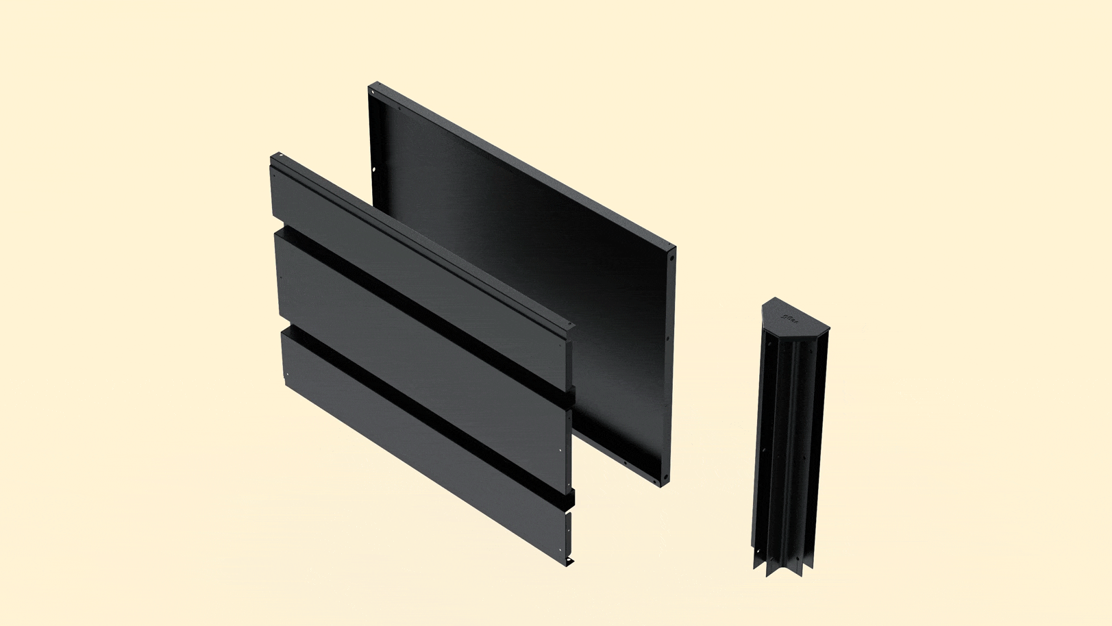 Modern L Shapped 83" x 83" Metal Raised Garden Bed Wall Construction GIF