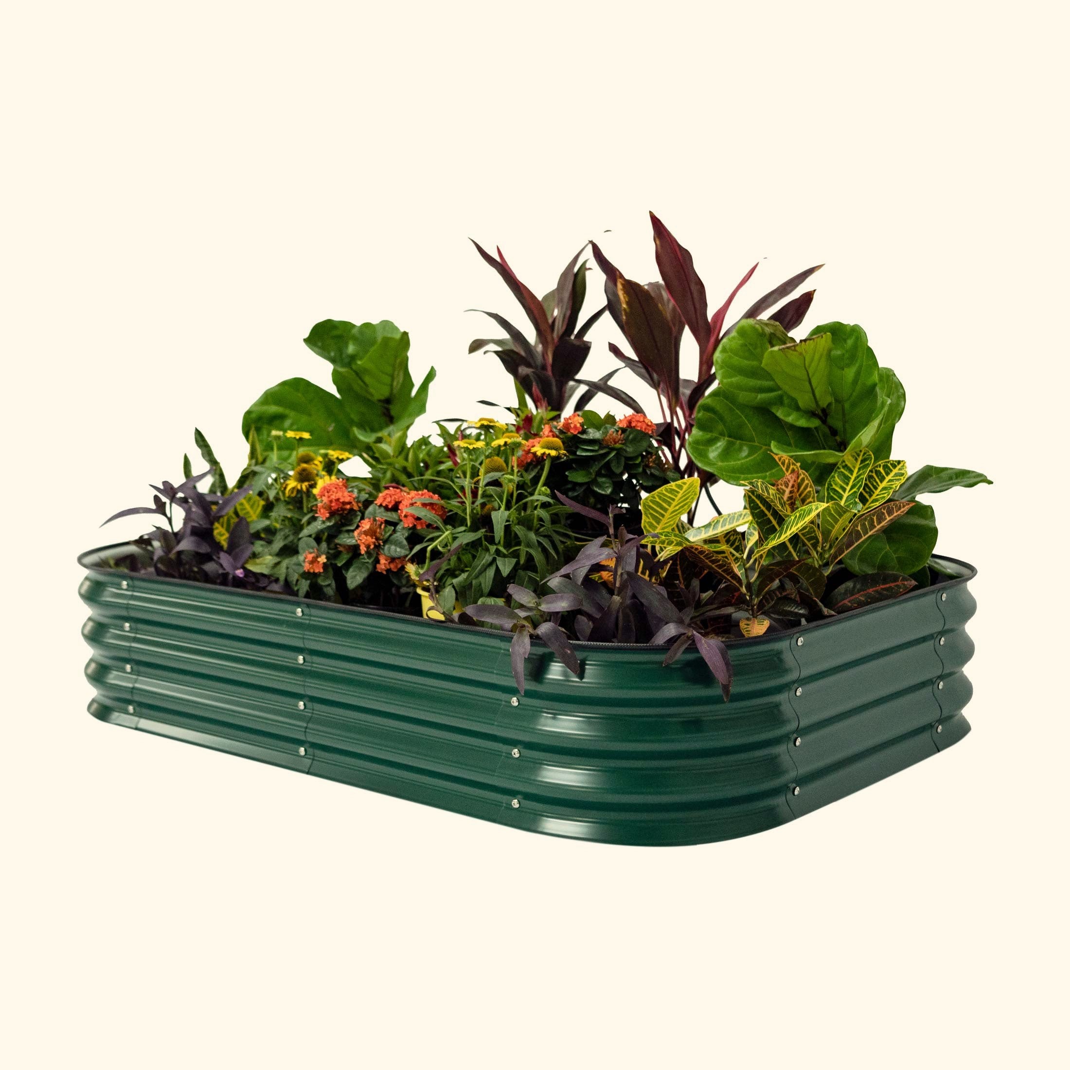 Vego Graden | 11" Tall 6 In 1 Modular Metal Raised Garden Bed Kit British Green
