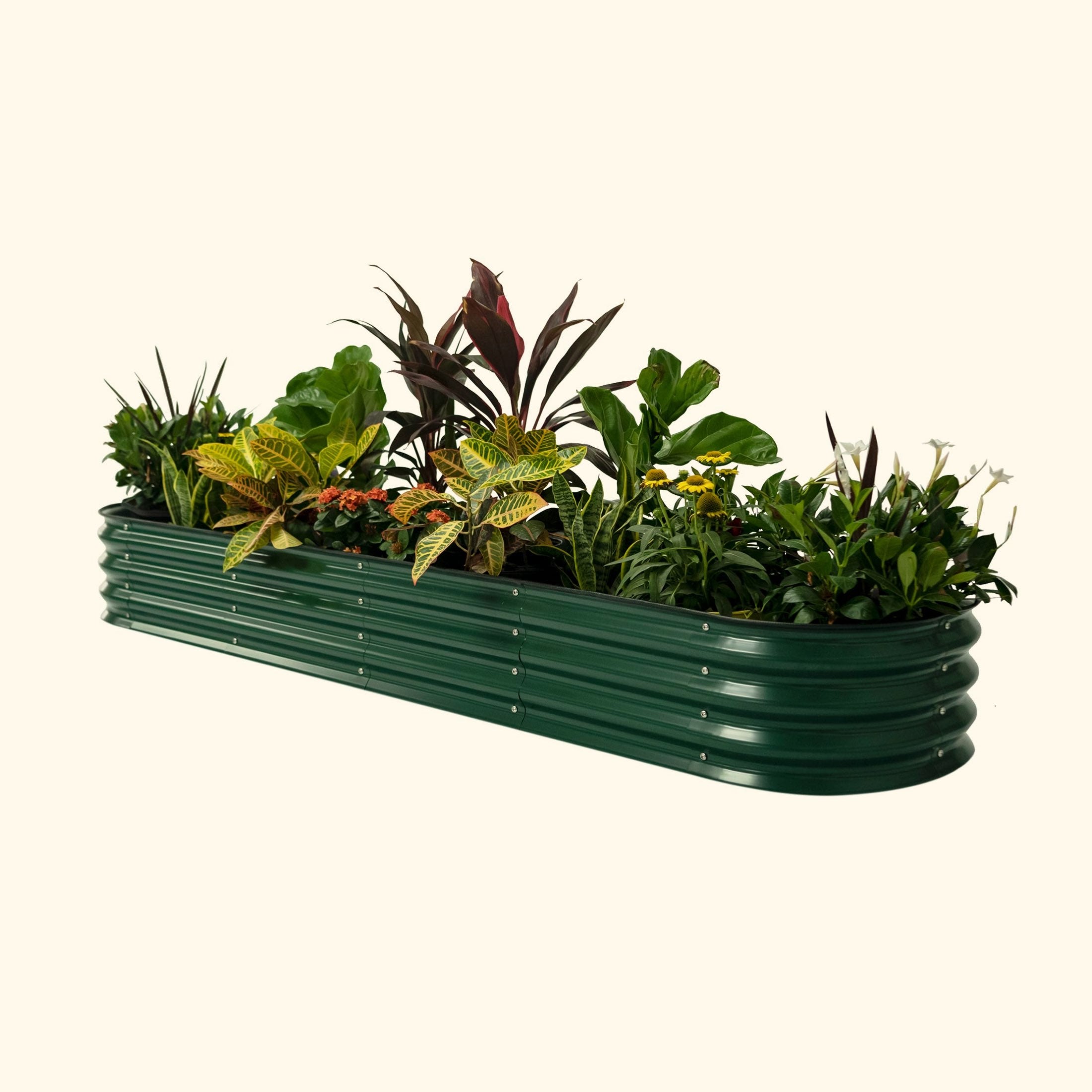 Vego Graden | 11" Tall 9 In 1 Modular Metal Raised Garden Bed Kit British Green