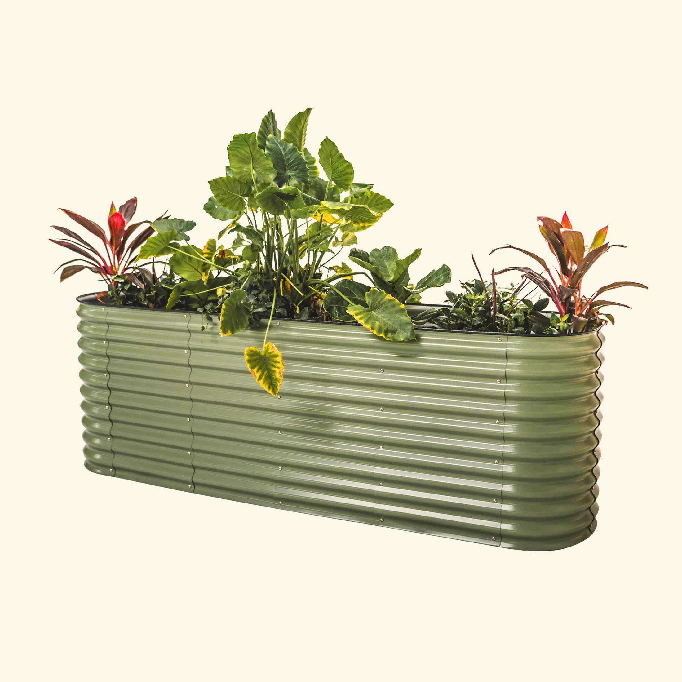 Olive Green - 32" Extra Tall 9 In 1 Modular Metal Raised Garden Bed